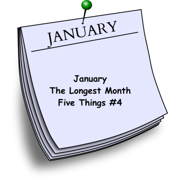 Pad saying January The longest month Five Things #4